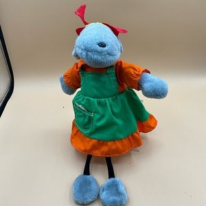 Knickerbocker Periwinkle Grey Mouse Shelf Sitter Plush Stuffed Animal 1978